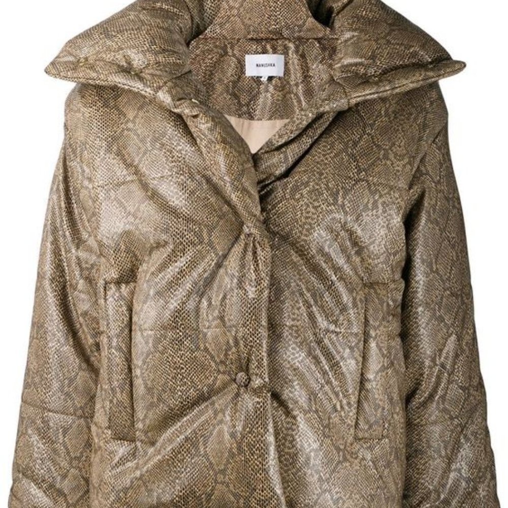NANUSHKA Snakeskin Puffer Jacket
